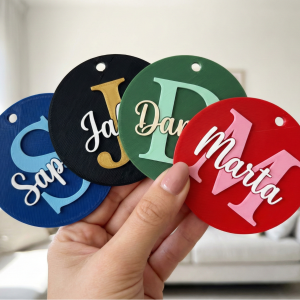 Targhetta nominativa personalizzata definitiva e portachiavi